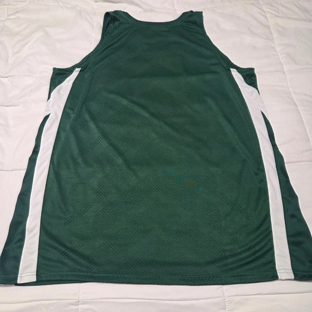 Nike Team Fit Dry Mens XXL Green White Basketball Jersey Mesh Tank Top XXL 20-22